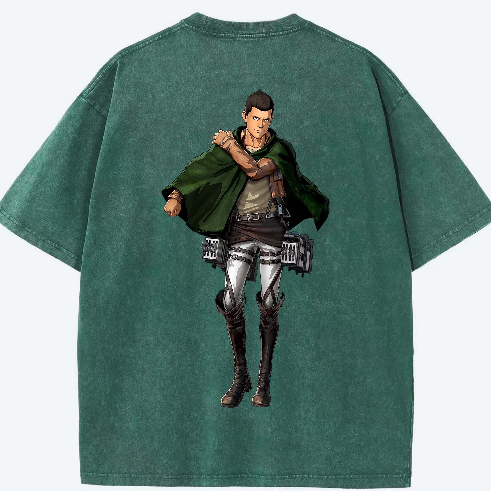 （画像用） 進撃の巨人 Attack on Titan 綿100% ヴィンテージ風 半袖Tシャツ（背面プリント）